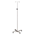 Clinton Economy Stainless Steel IV Pole with Welded 2-Hook Top, 22" Diameter IVS-31